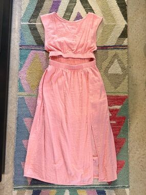Elan Coral Pink Sleeveless Dress